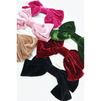 Large Velvet Bow Clips