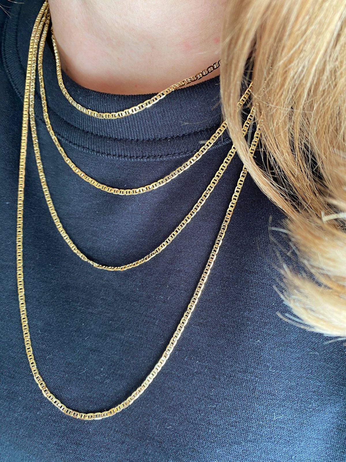 Flat Mariner Necklace Gold Filled