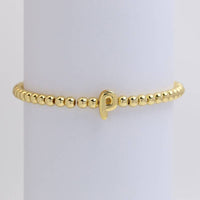 Bubble Initial Bead Bracelet