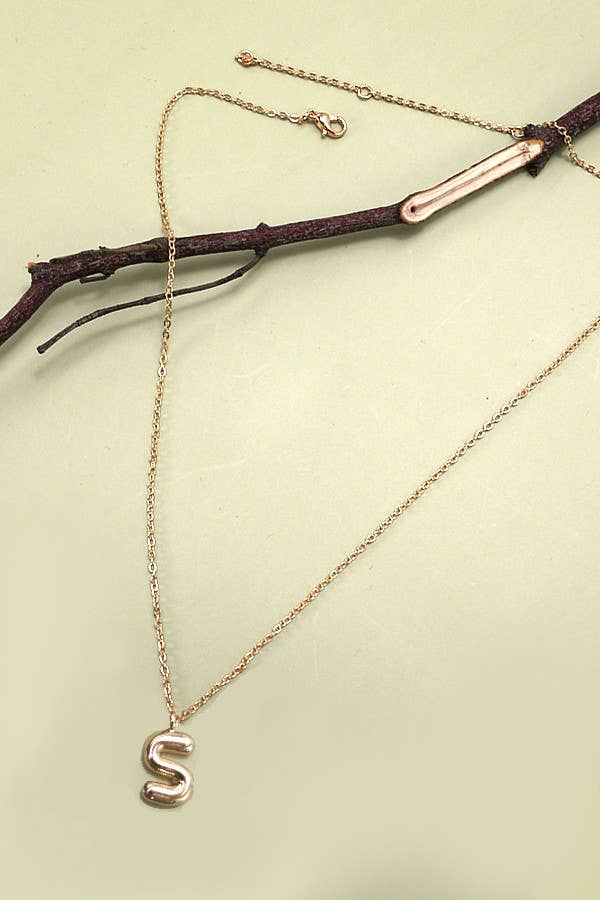 Bubble Initial Necklace