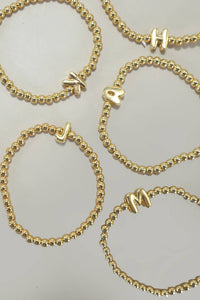 Bubble Initial Bead Bracelet