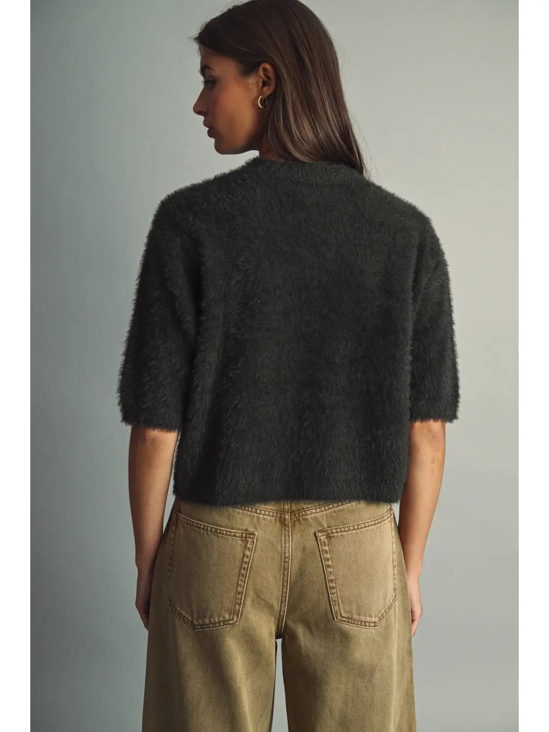 Angie Fuzzy Sweater Top