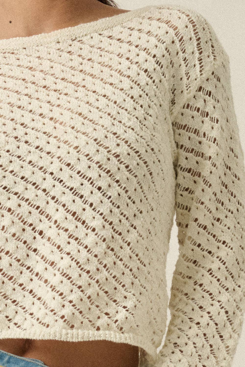 Emma Crochet Knit Sweater