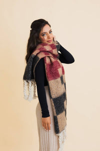 Checkered Oversized Scarf