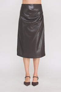Roxie Leather Midi Skirt