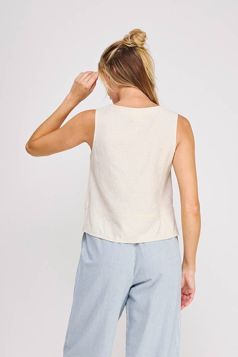 Abi Linen Tank Top