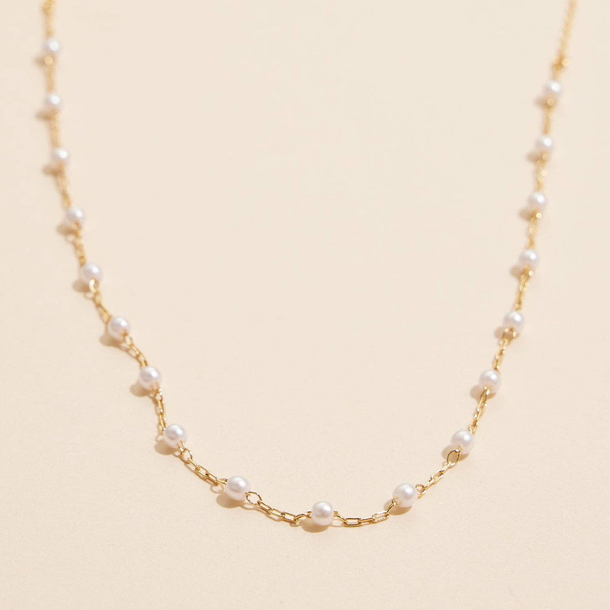 Pearl Link 18K Gold Dipped Necklace