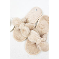 Soft Tone Bow Cozy Slipper