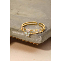 Double Line Rhinestone Ring