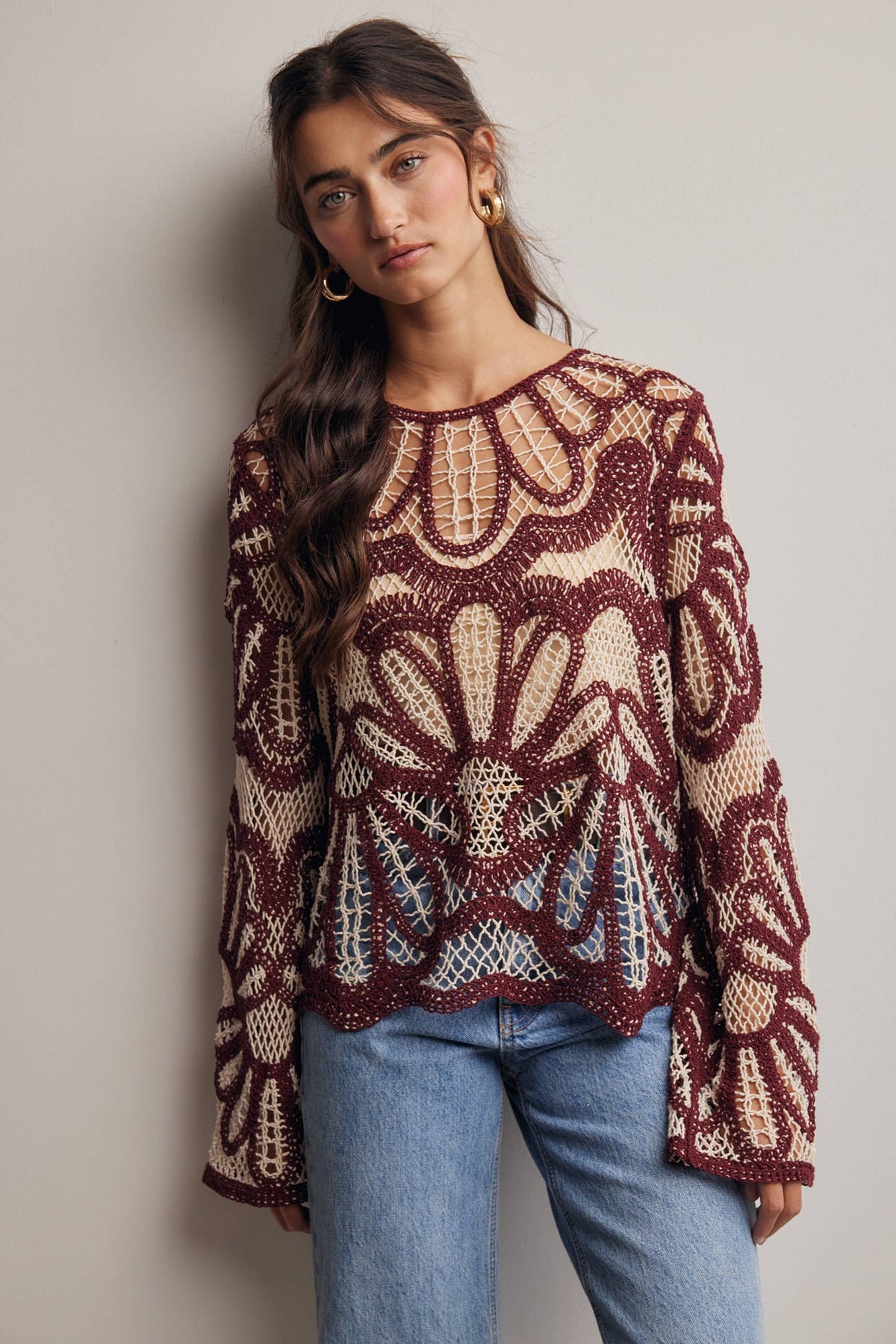 Crystal Crochet Sweater