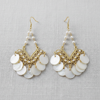 Vintage Shell Tassel Earrings