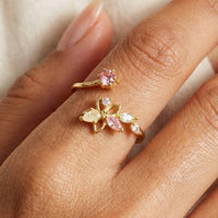 Floral Open Twist Ring