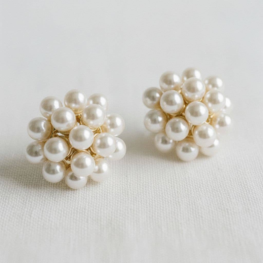 Floral Pearl Drop Earrings