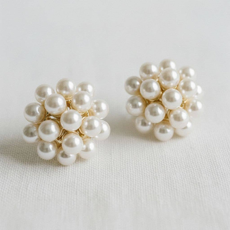 Floral Pearl Drop Earrings