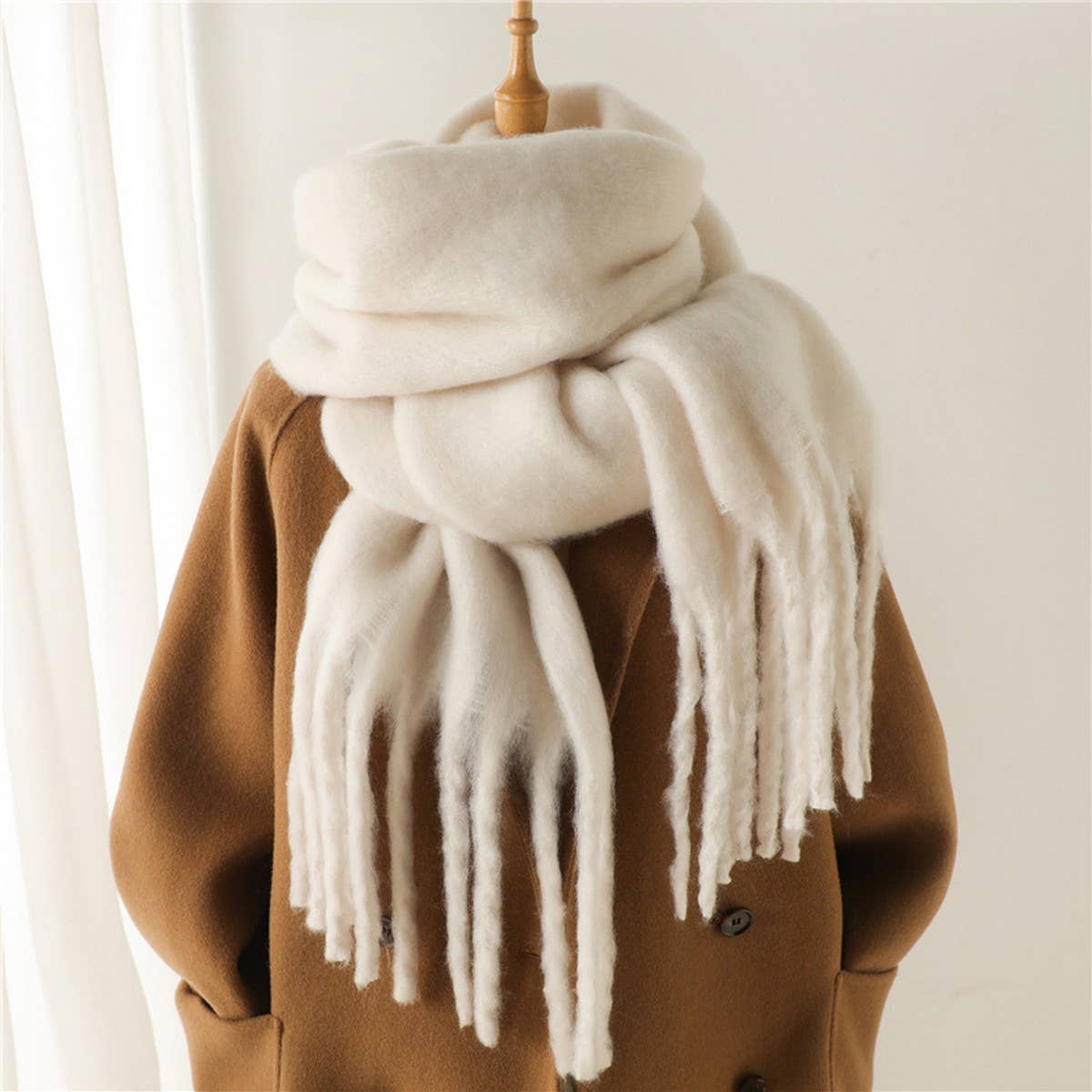 Mohair Tassel Scarf