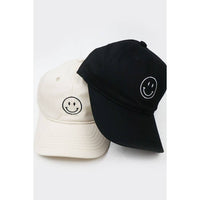 Smiley Face Embroidered Baseball Cap