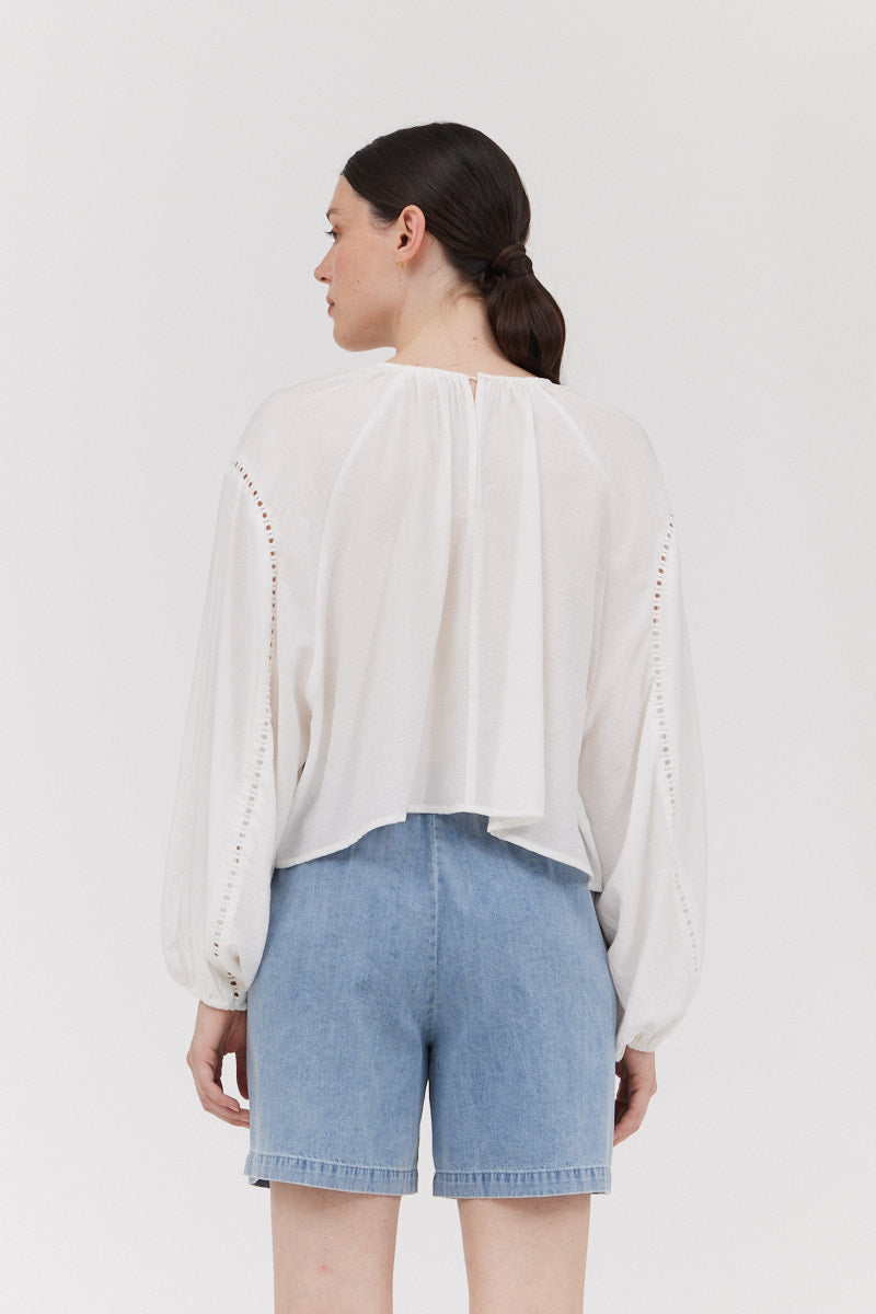 Bila Lace Trim Blouse