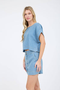 Mallie Chambray Top