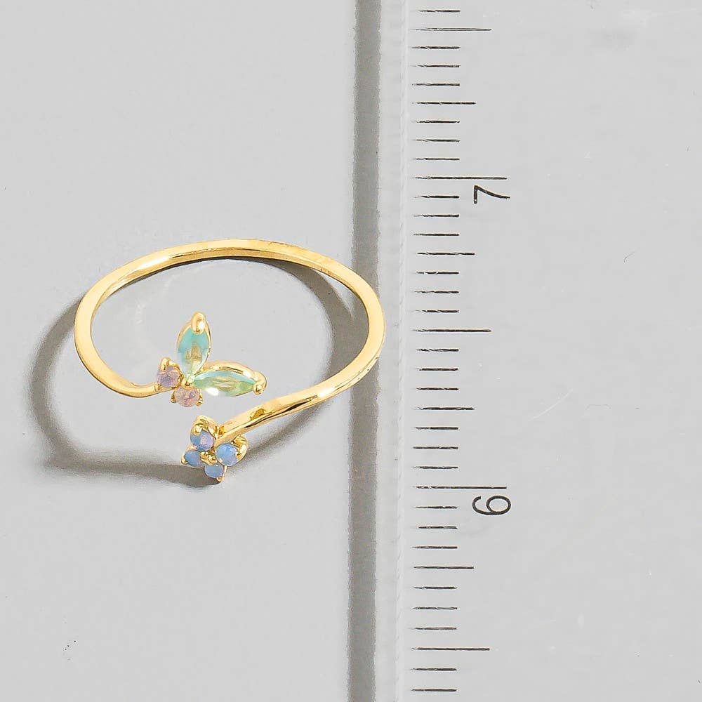Butterfly & Flower Ring