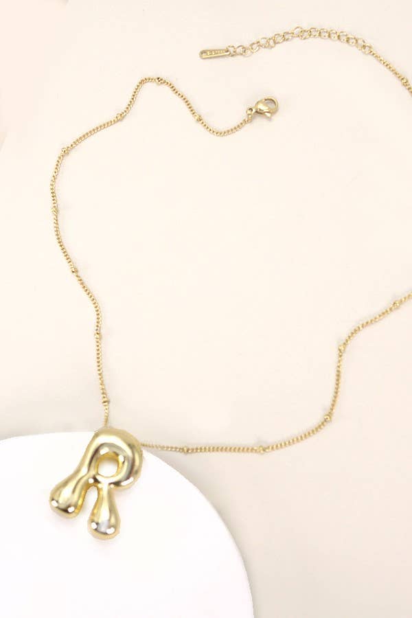 Bubble Initial Necklace