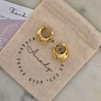 Chunky 18K Gold Plated Hoop Earrings