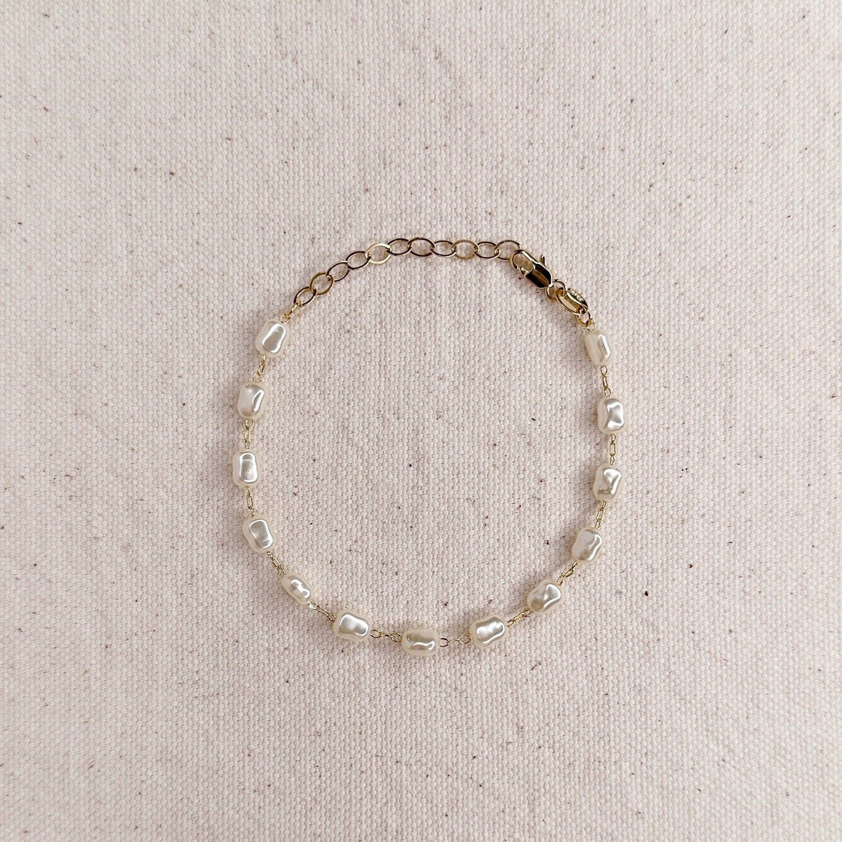 Baroque Pearl Bracelet Gold Filled