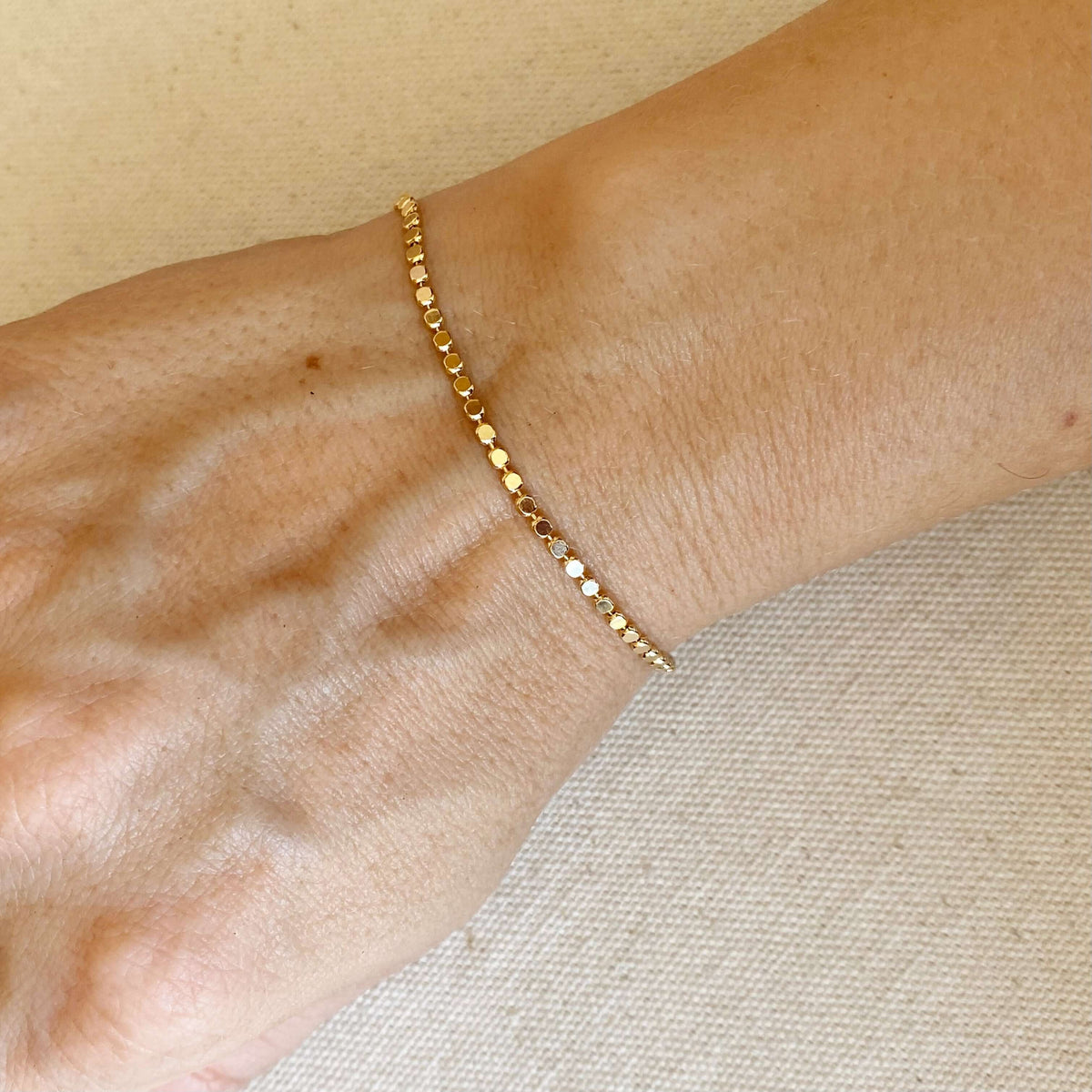 Dot Ball Bracelet Gold Filled- 6 inch