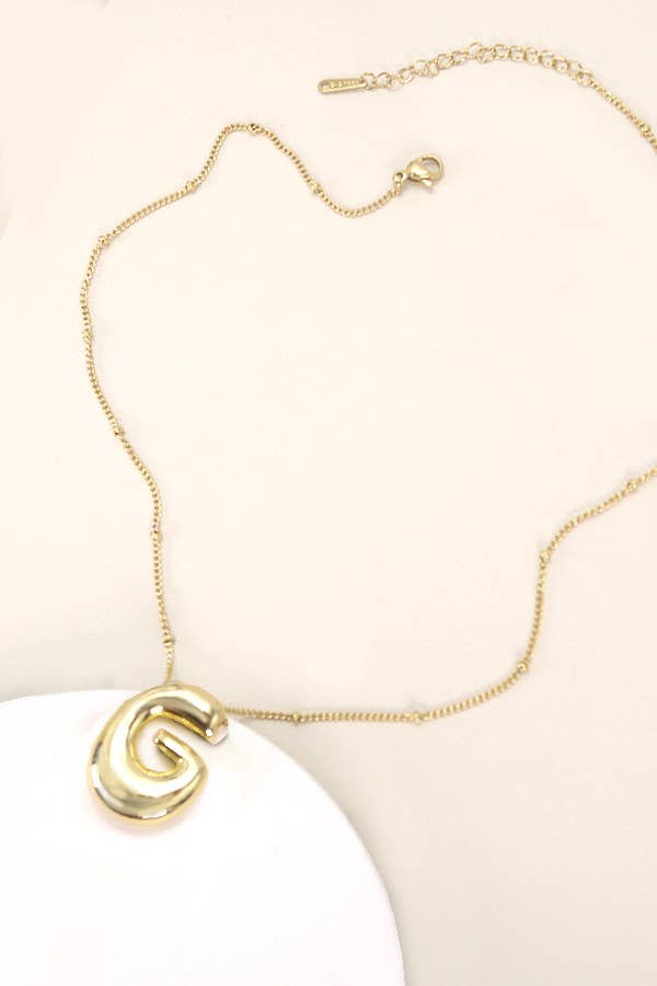 Bubble Initial Necklace