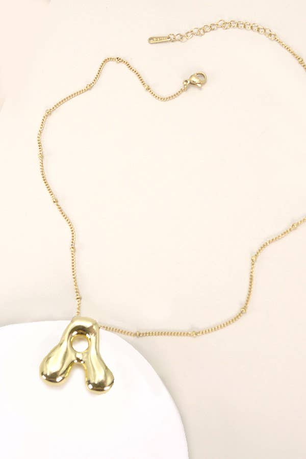 Bubble Initial Necklace