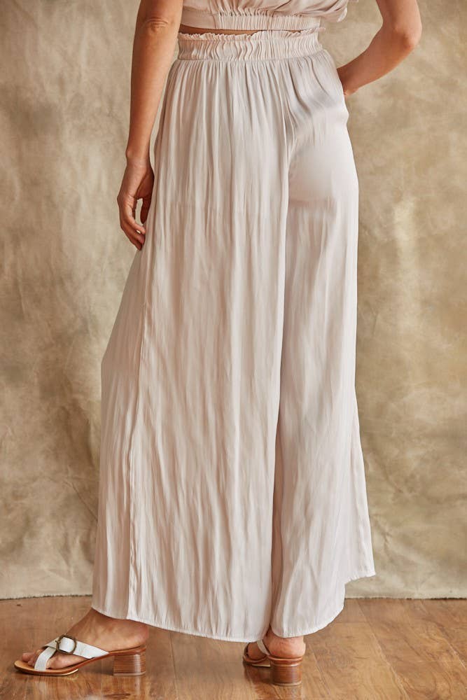Jenna Satin High Waisted Trousers