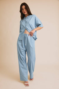 Camden Drawstring Chambray Pants