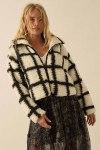 Check-Print Fleece Jacket