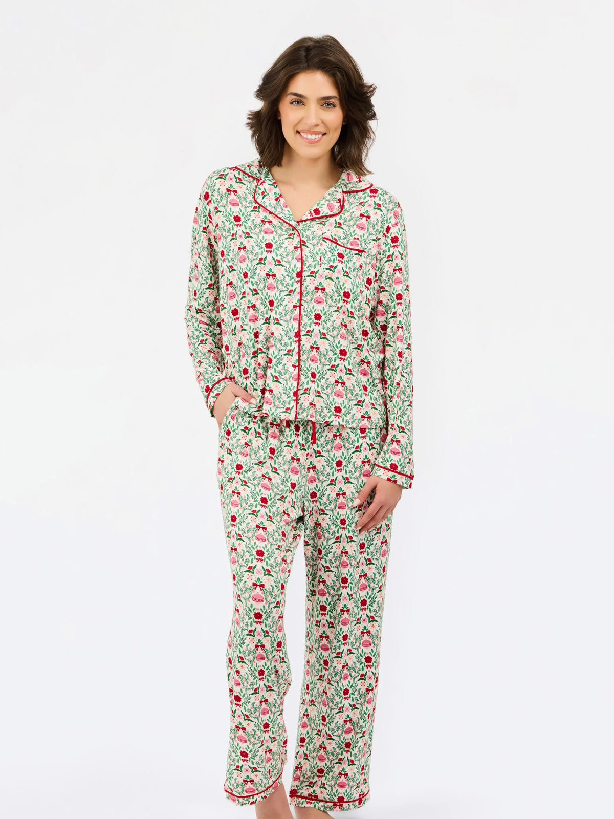 Charlotte PJ Set- Trimmed with Joy