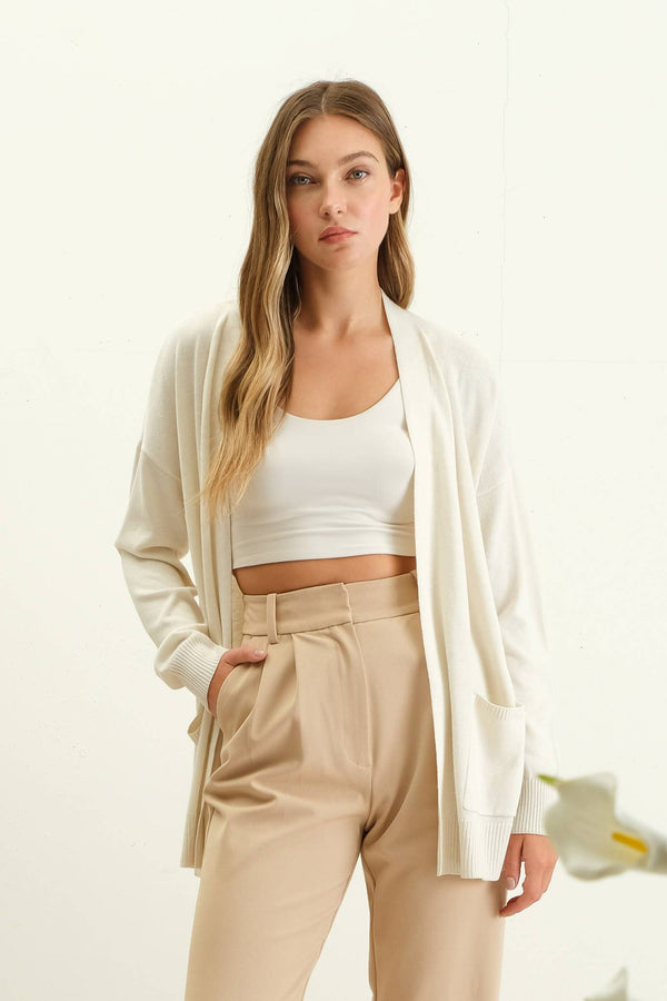 Monie Open Front Cardigan