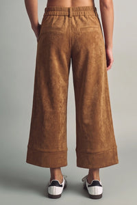 Suede Wide Leg Pants