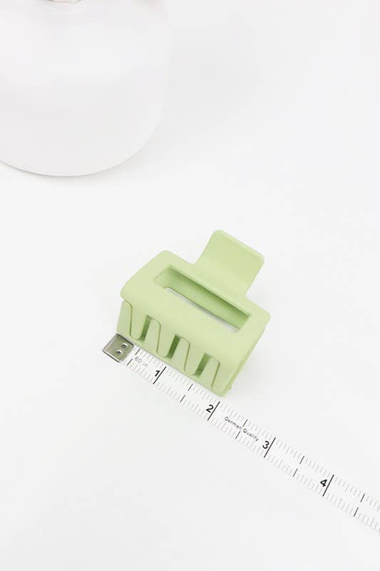 Small Matte Cut Out Rectangle Hair Claw Clip