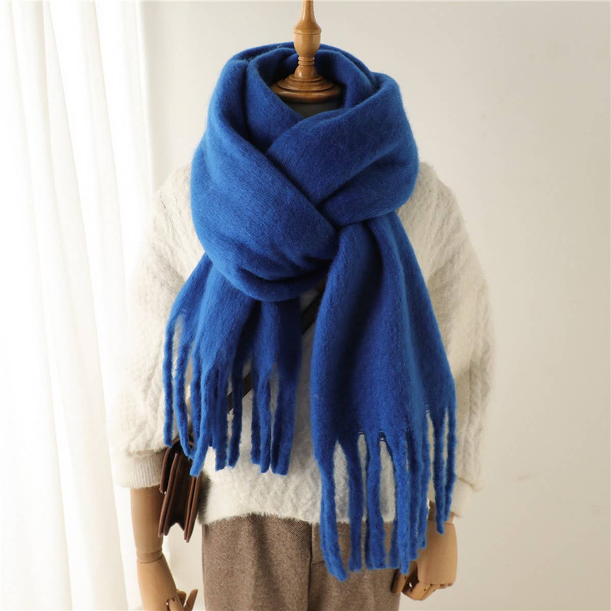Mohair Tassel Scarf