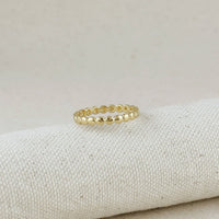 Flat Beaded Band Ring Gold Filled