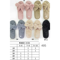 Soft Tone Bow Cozy Slipper