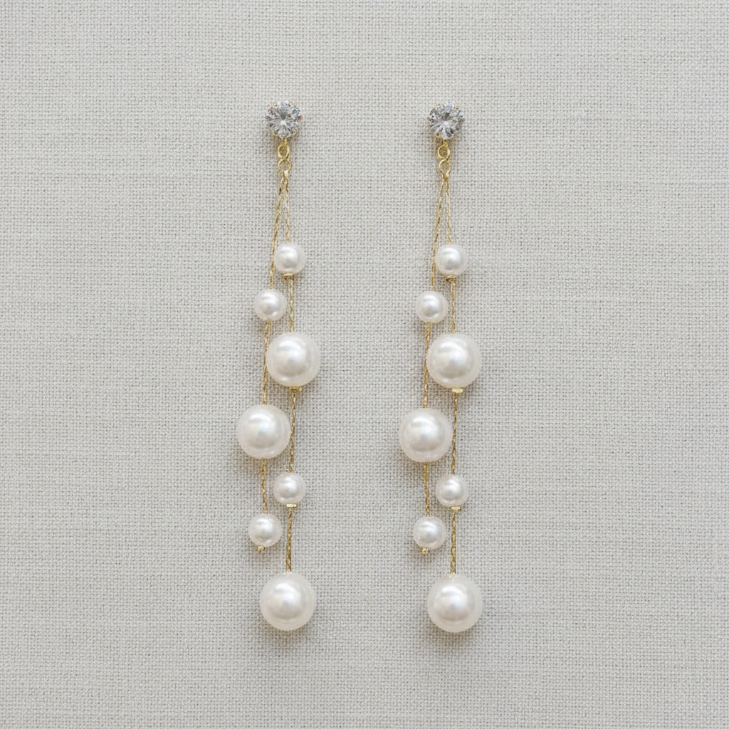 Elegant Crystal Tassel Drop Earrings
