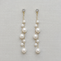 Elegant Crystal Tassel Drop Earrings