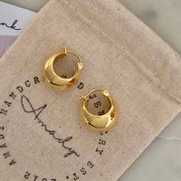 Chunky 18K Gold Plated Hoop Earrings