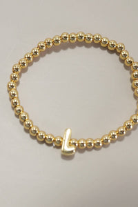 Bubble Initial Bead Bracelet