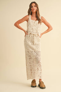 Flower Crochet Knitted Skirt