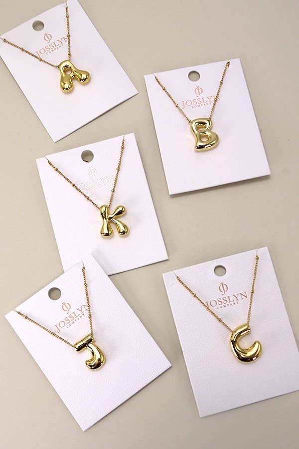 Bubble Initial Necklace