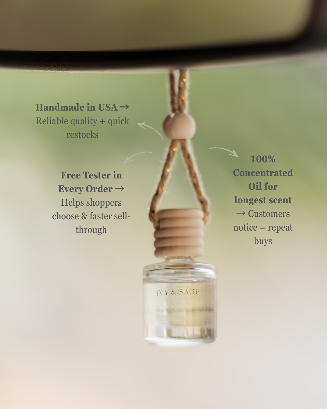 Smoked Vanilla Car Diffuser – Vanilla + Musk + Best Seller