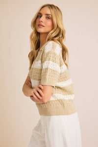 Sara Collared Knit Top