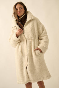 Shearling Knee-Length Coat