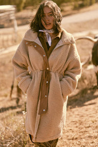 Shearling Knee-Length Coat