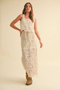 Flower Crochet Knitted Skirt